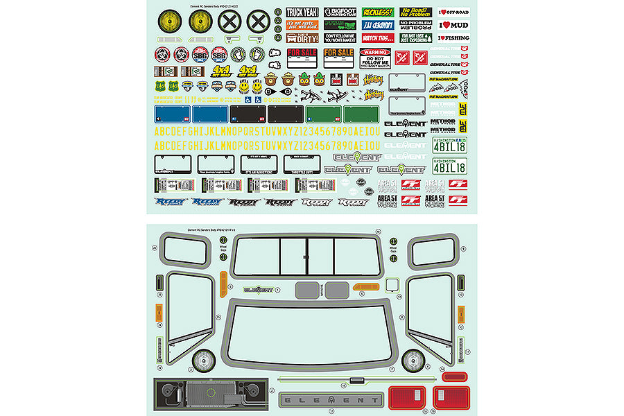 Element Rc Sendero Body Decal