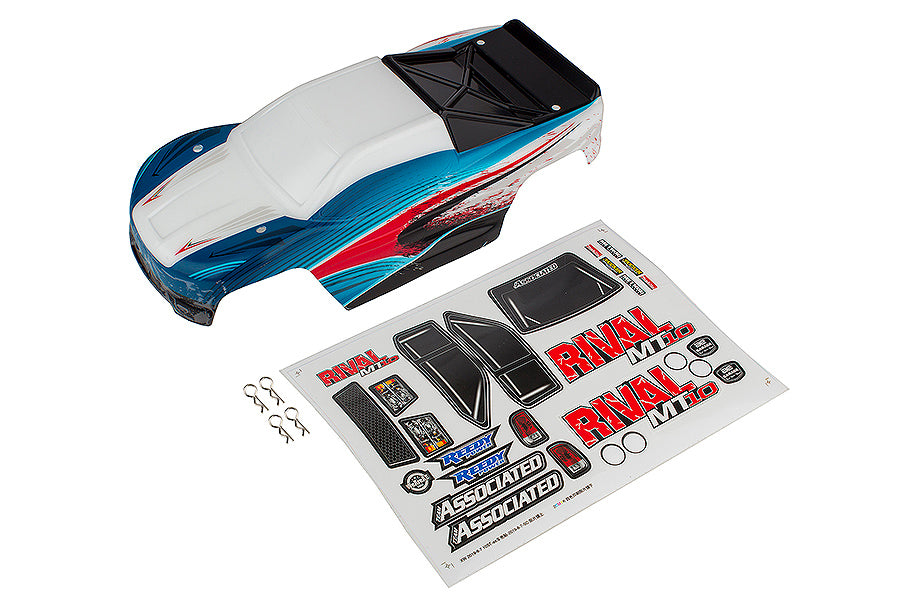 Team Associated Rival Mt10 Painted Bodyshell Red/Blue