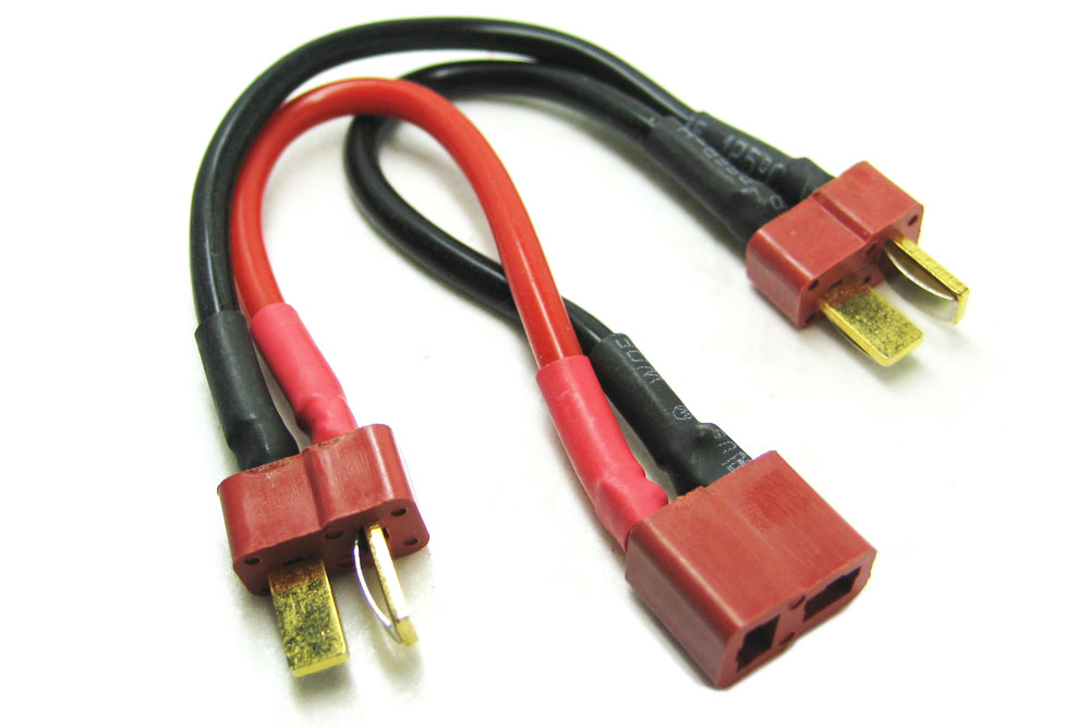 Etronix Deans 2S Battery Harness For 2 Packs In Series 14Awg Silicone Wire