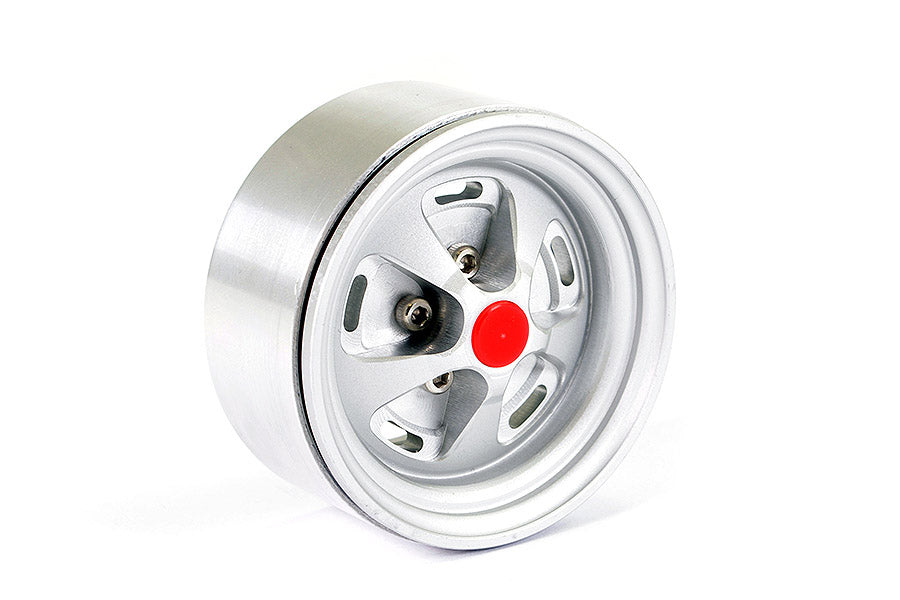 Fastrax Aluminum Beadlock Star 1.9" Wheels - Silver (4Pc)