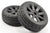 Fastrax 1/8 Eagle Tread Mounted On 8-Spoke Black (Pr)