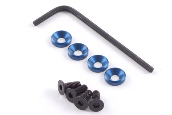 Fastrax M3 Engine Mounts W/F.H.Screws Blue