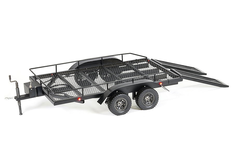 Fastrax Scale Dual Axle Truck Car Trailer W/Ramps &amp; Leds