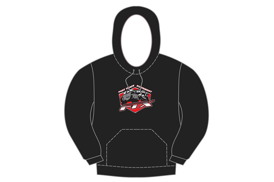 Ftx Badge Logo Brand Pullover Hoodie Black - Large