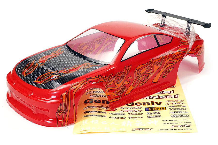 Ftx Banzai Pre-Painted Body Shell W/Decals &amp; Wing - Red