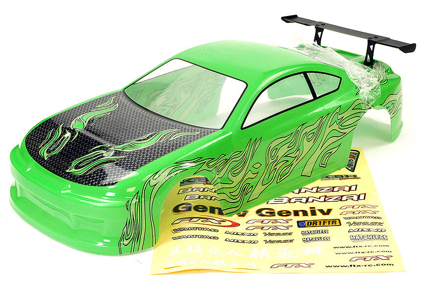 Ftx Banzai Pre-Painted Body Shell With Decals &amp; Wing - Green