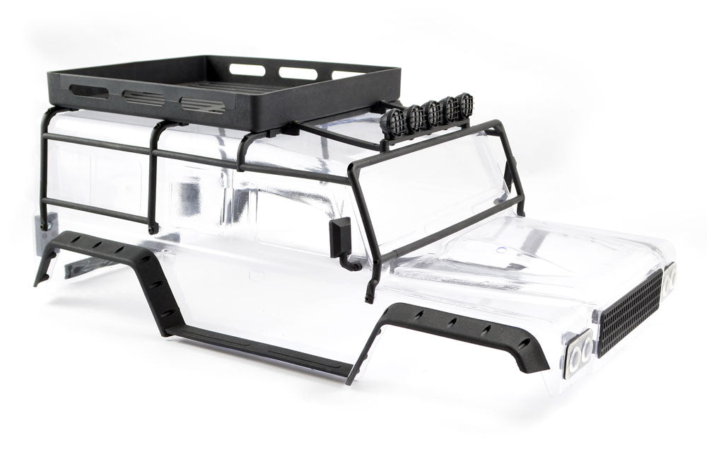 Ftx Kanyon Clear Body W/Roll Cage, Spotlights &amp; Tray