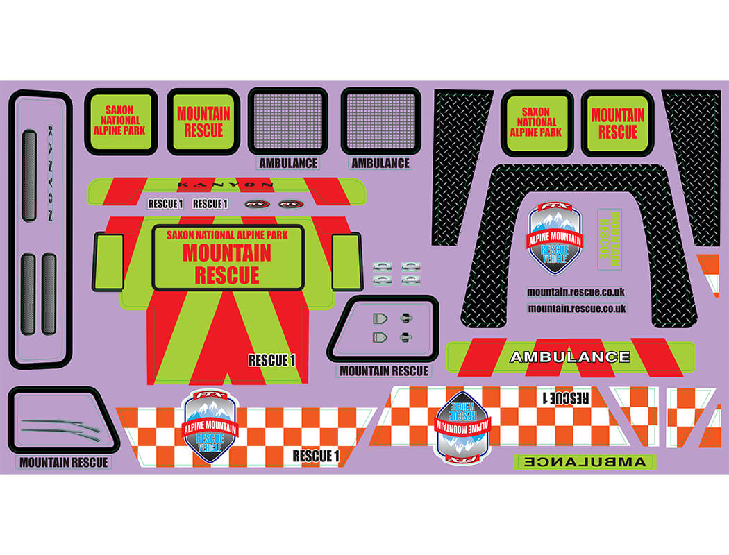 Ftx Kanyon Mountain Rescue Decal Sheet