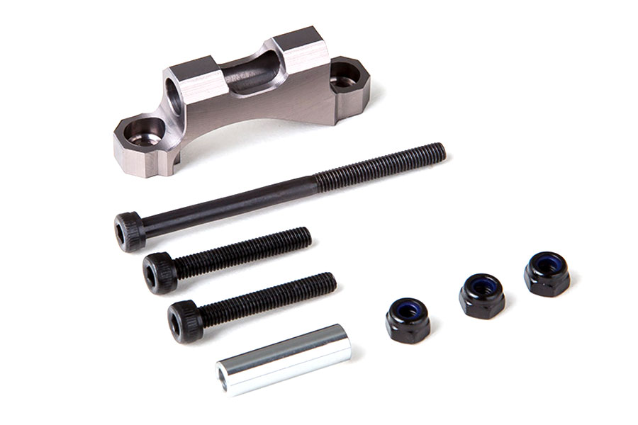 Gmade Rear Upper Link Mount (Titanium Grey) For Gs01 Axle