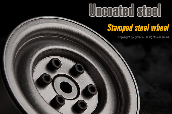 Gmade 1.9 Sr03 Beadlock Wheels (Uncoated Steel) (2)