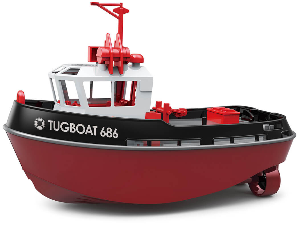 Heng Long 1/72 Rtr Tugboat 686 2.4Ghz 280Mm Length Black