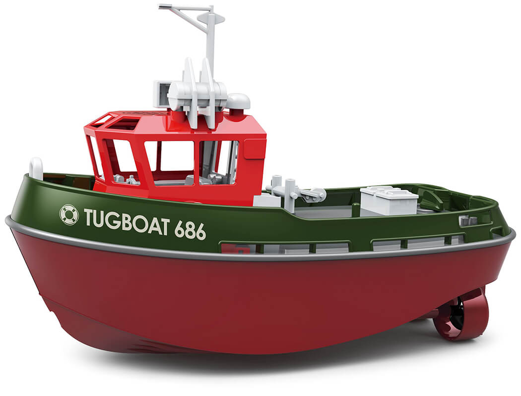 Heng Long 1/72 Rtr Tugboat 686 2.4Ghz 280Mm Length Green