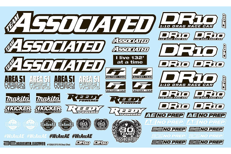 Team Associated Dr10 Decal Sheet