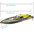 Joysway Alpha Brushless Yellow Artr Racing Boat W/O Batt/Chrgr