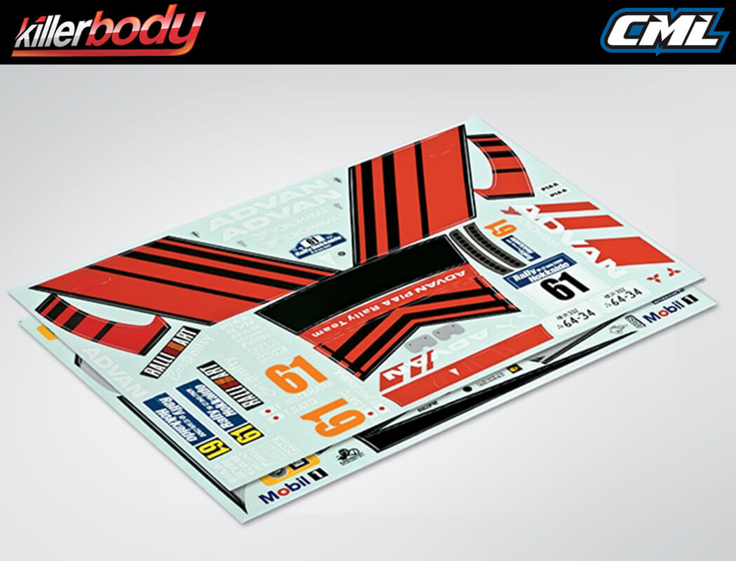 Killerbody Decal Sheet Mitsubishi Lancer Evolution X