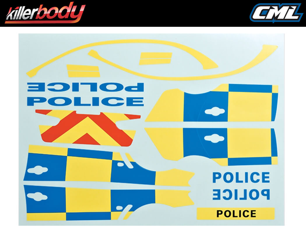 Killerbody Decal Sheet For Police Car