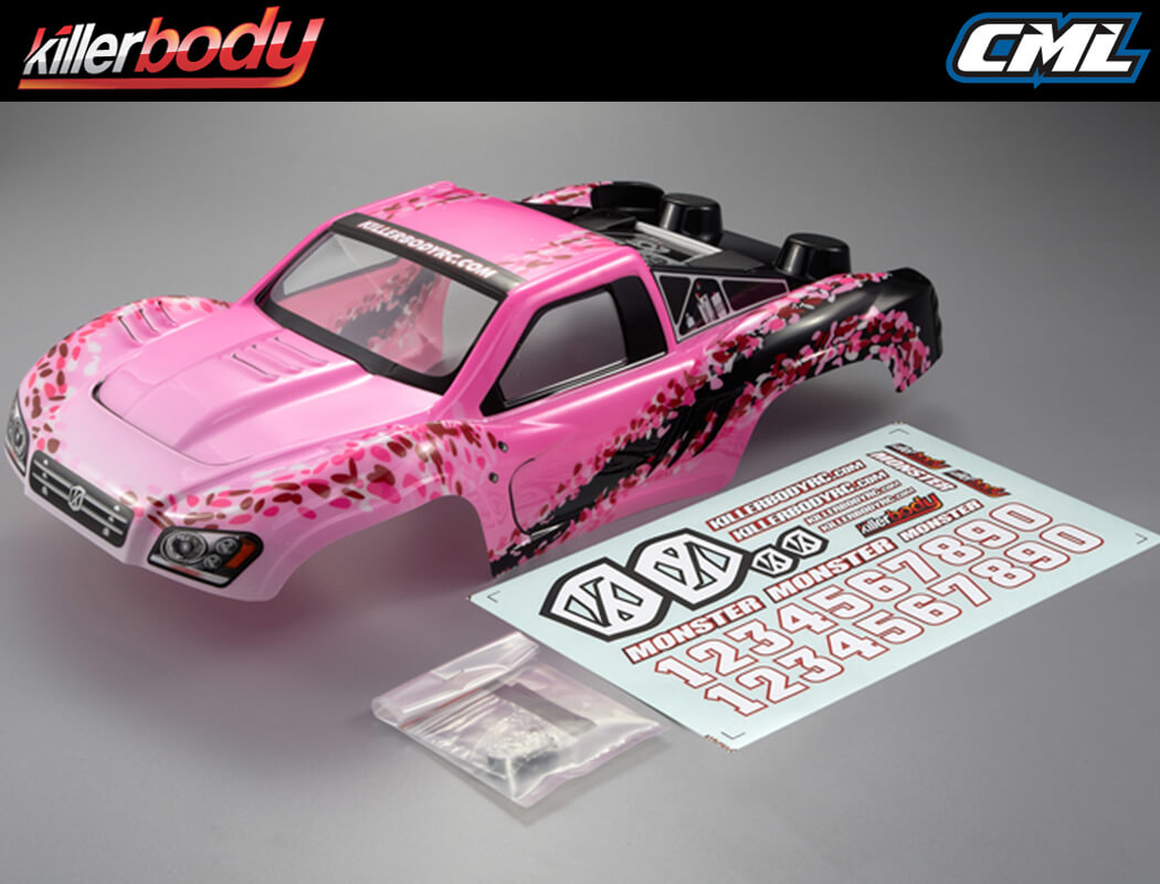 Killerbody Sc Truck Finished Body With Flower Pattern