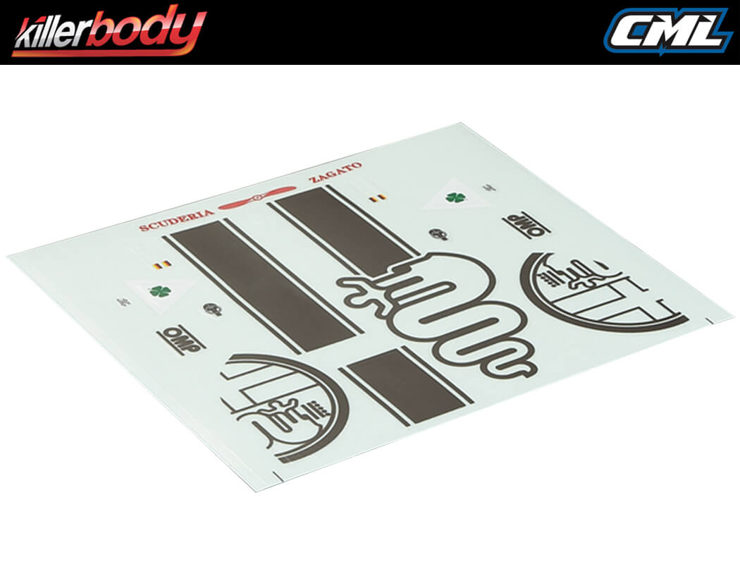 Killerbody Decal Sheet (Alfa Romeo Tz3 Corsa)