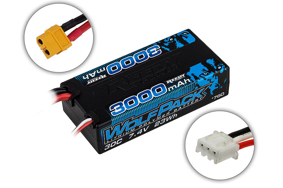 Reedy Wolfpack Lipo 3000Mah 30C 11.1V Shorty W/Xt60 Plug