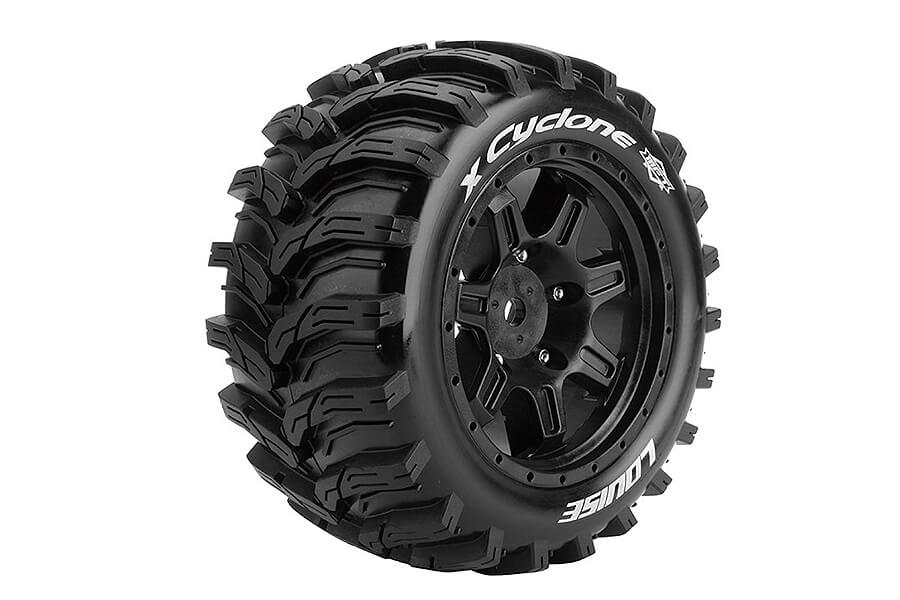 Louise Rc X-Cyclone Black Mounted Arrma Kraton 8S Hex 24Mm