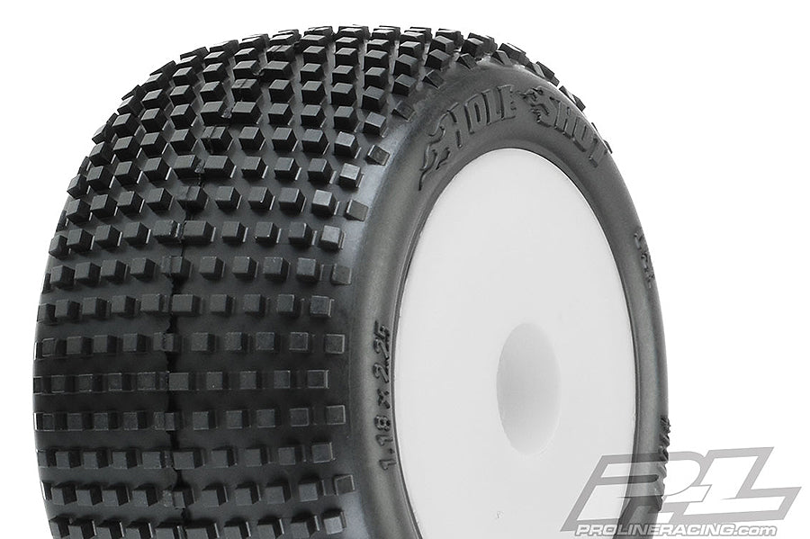 Proline Holeshot Tyres Mini-T 2.0 Mounted On White Wheels