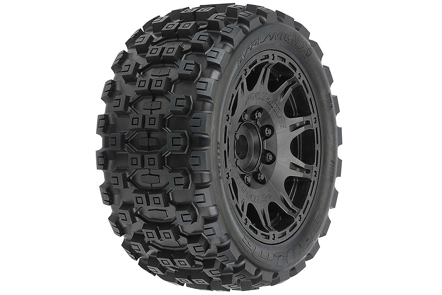 Proline Badlands Mx57 Tyres On Raid 5.7" Black Wheels Xmaxx