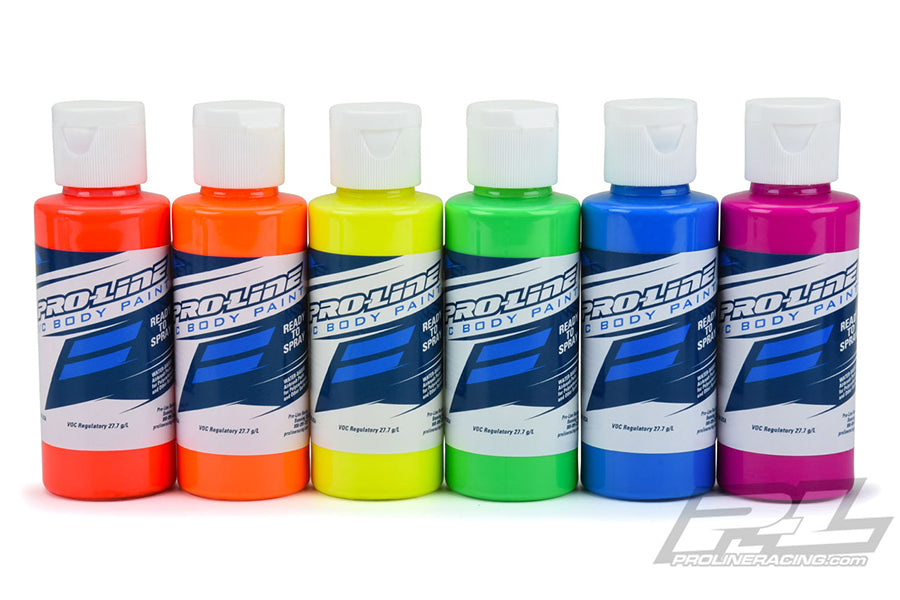 Proline Rc Body Paint Fluoro Red/Or/Yel/Green/Blue/Fuchsia