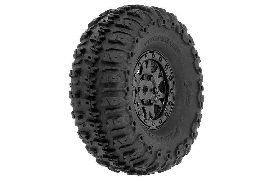 Proline Trencher 1.0" Tyres On Mini Impulse Blk Wheels Scx24