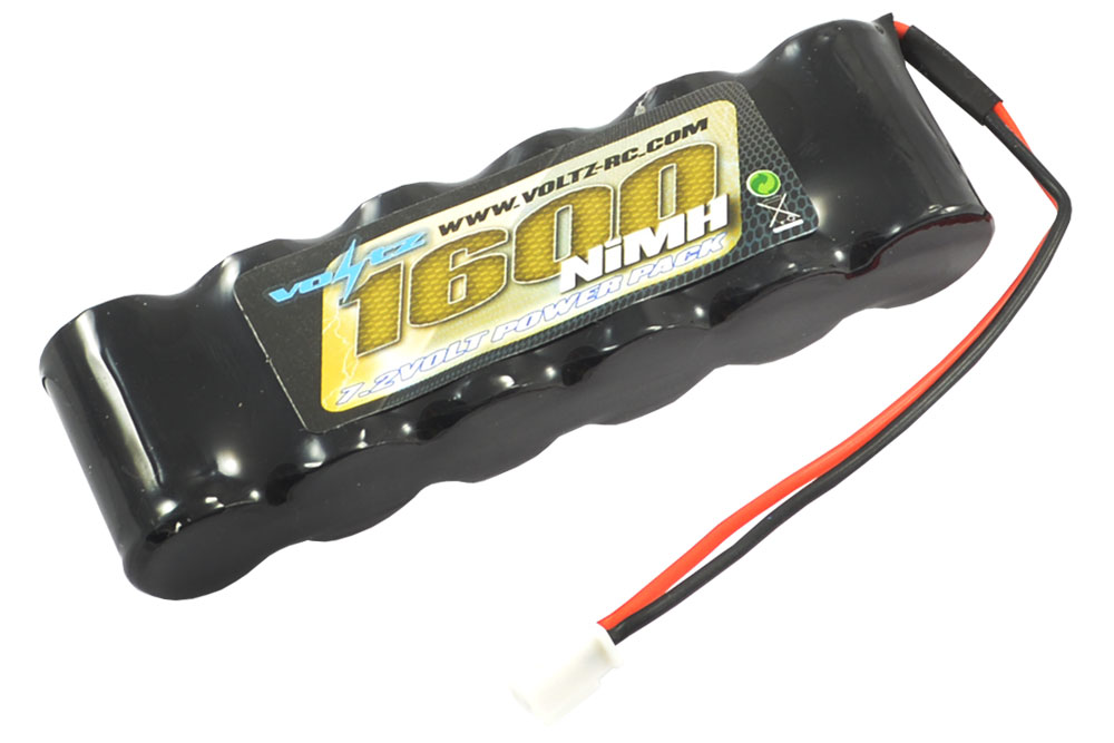 Voltz 6 Cell 1600Mah 7.2V Nimh Straight Pack(18T) Battery W/Micro Connector