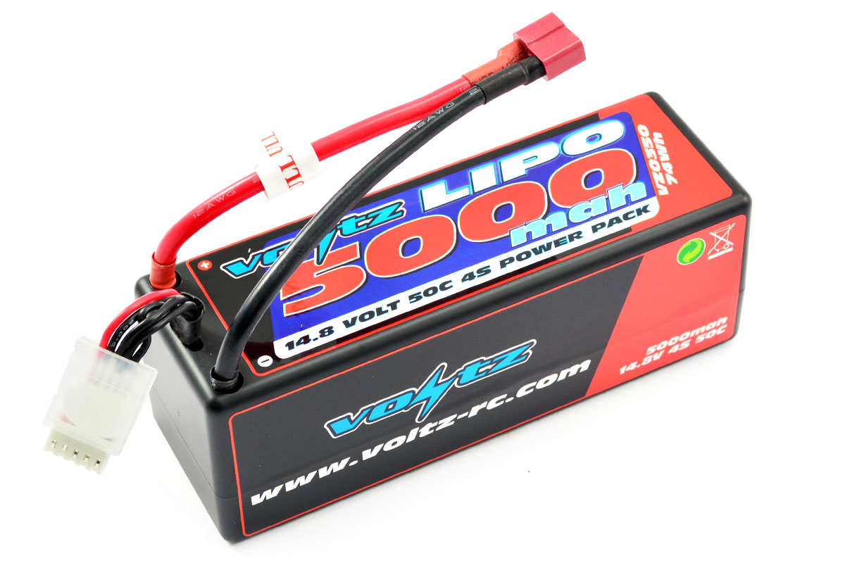 Voltz 5000Mah 4S 14.8V 50C Hardcase Lipo Battery Stick Pack