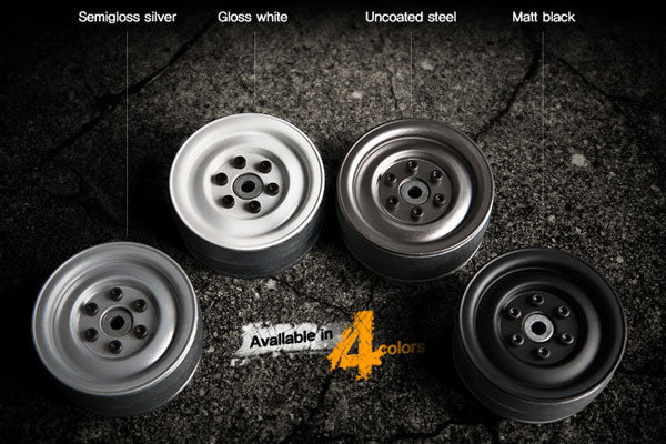 Gmade 1.9 Sr03 Beadlock Wheels (Matt Black) (2)