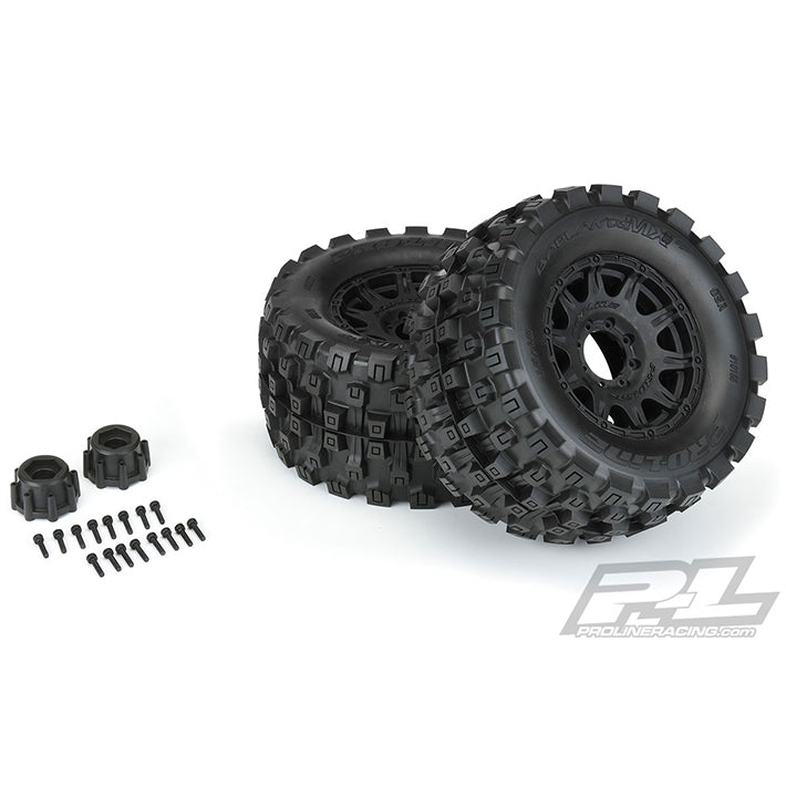 Proline Badlands Mx38 Hp 3.8" Tyre+Raid Black 8X32 Hex 17Mm