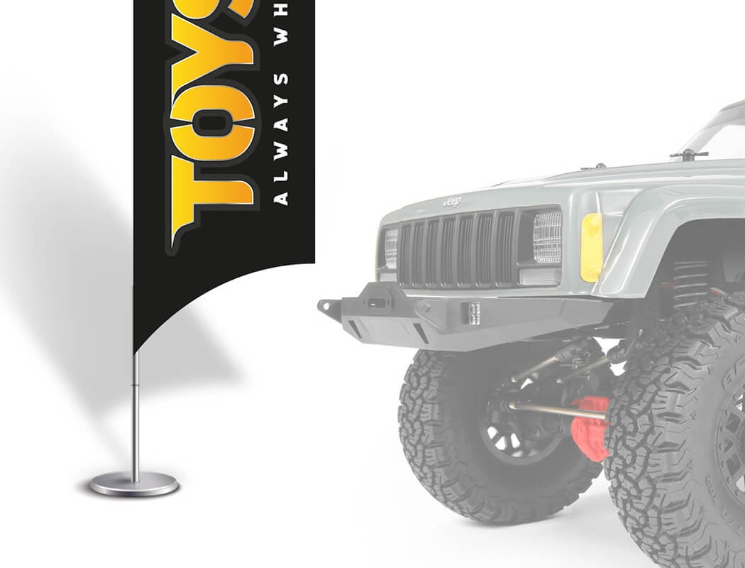 Crawler Park Toyswd 1/10Th Scale Beach Flags (2Pcs)