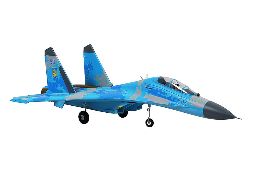 Xfly Twin 50Mm Su-27 Edf 750Mm Jet W/O Tx/Rx/Batt - Blue Camo