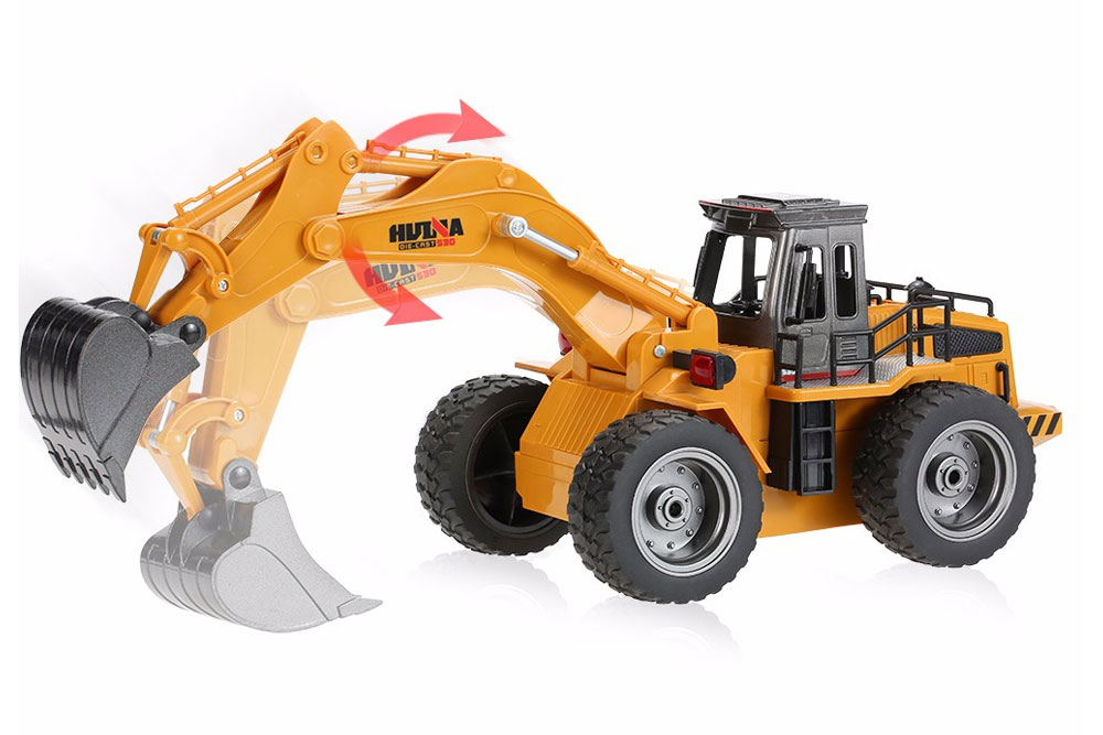 Huina 2.4G 6Ch Rc Excavator W/Die Cast Bucket