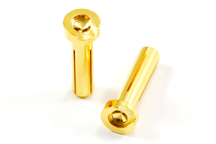 Etronix Low Profile 4.0Mm Male Gold Connector (2) For Right Angle