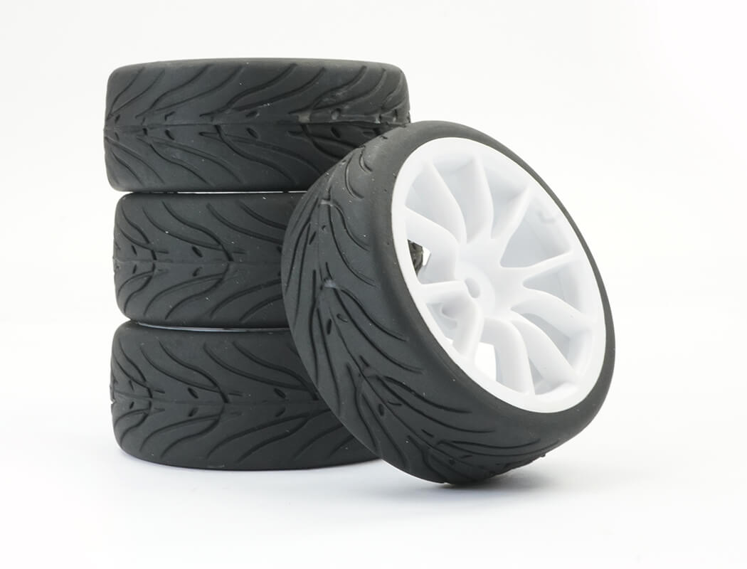 Fastrax 1/10 Street/Tread Tyre 10Sp White Wheel