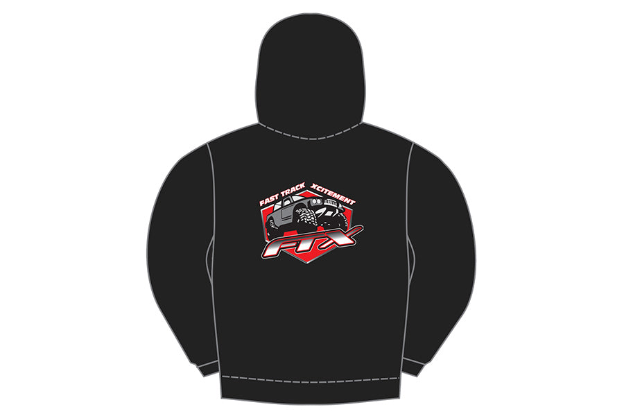 Ftx Badge Logo Brand Pullover Hoodie Black - Large