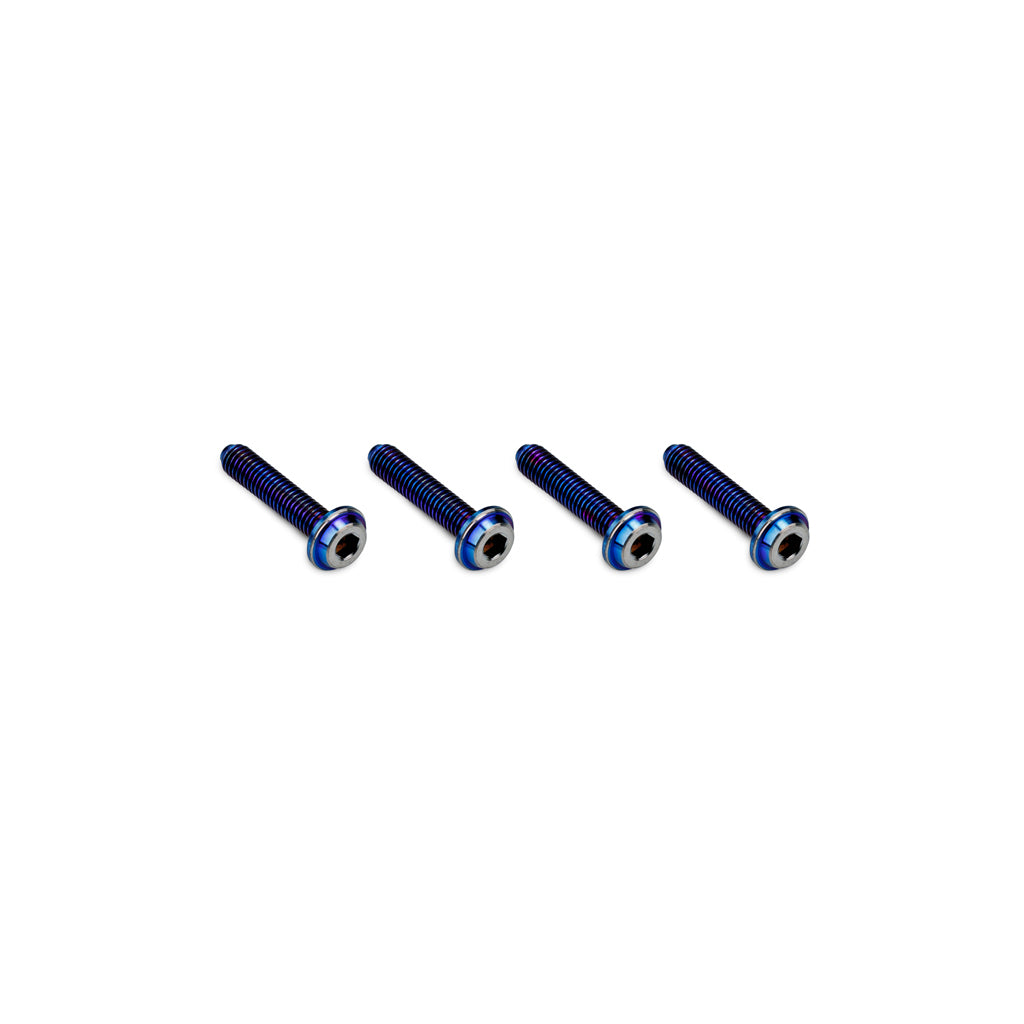 3x14mm Top Hat Titanium Screw - Burnt Blue - 4pc