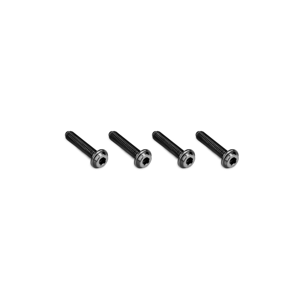 3x14mm Top Hat Titanium Screw-Stealth Black - 4pc