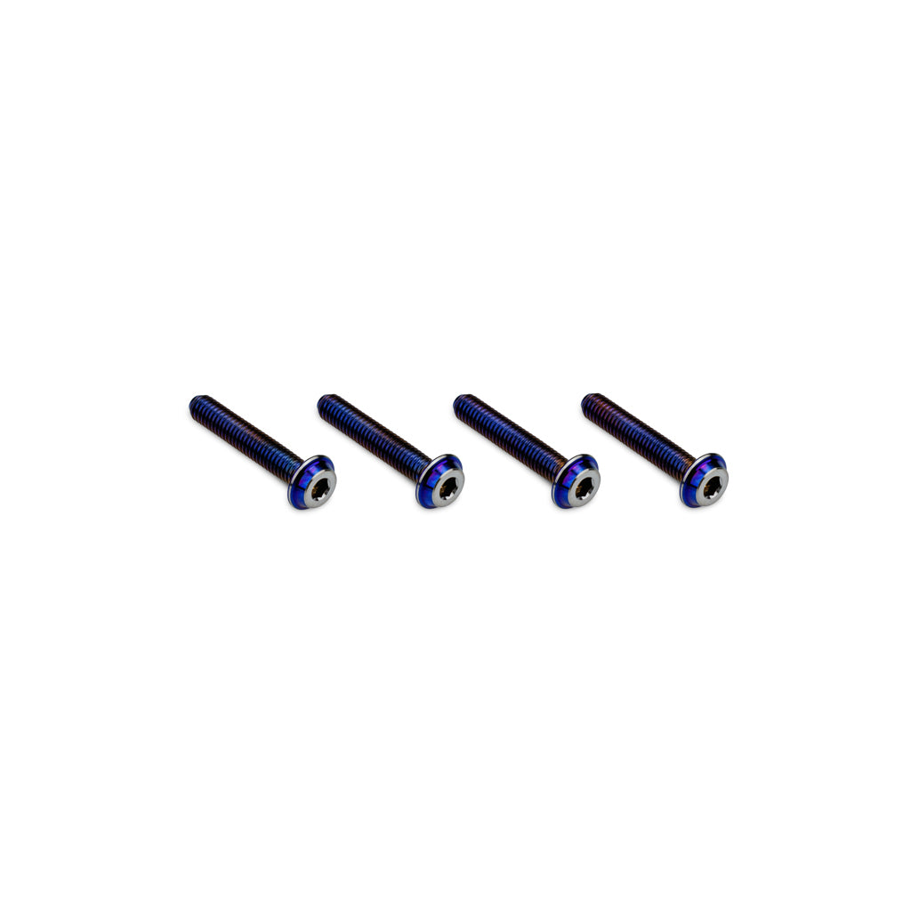 3x16mm Top Hat Titanium Screw - Burnt Blue - 4pc