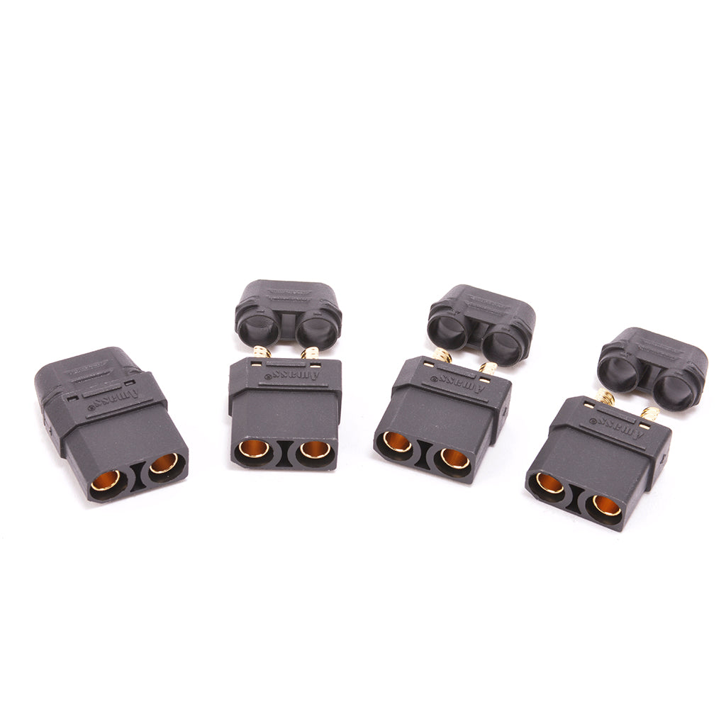 XT90 Plug with Sheath Female Only Black - 4pcs