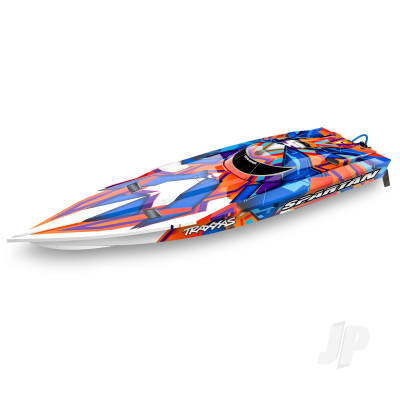 Spartan VXL 1:10 36in Electric Brushless Race Boat, Orange (+ TQi 2-ch, TSM, VXL-6s marine, Velineon 540XL)