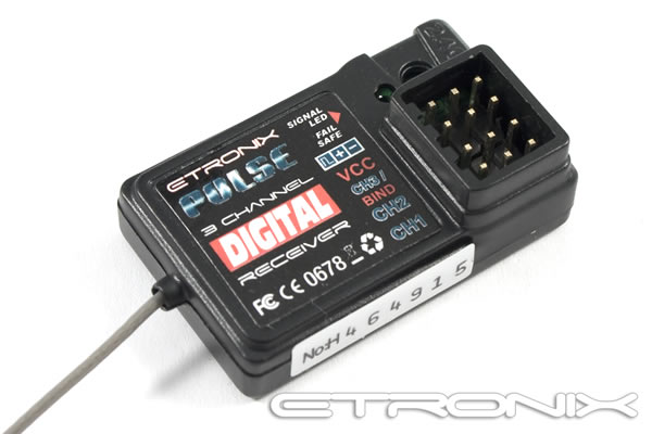 Etronix Pulse Gfsk 3Ch 2.4Ghz Receiver (Et1060)