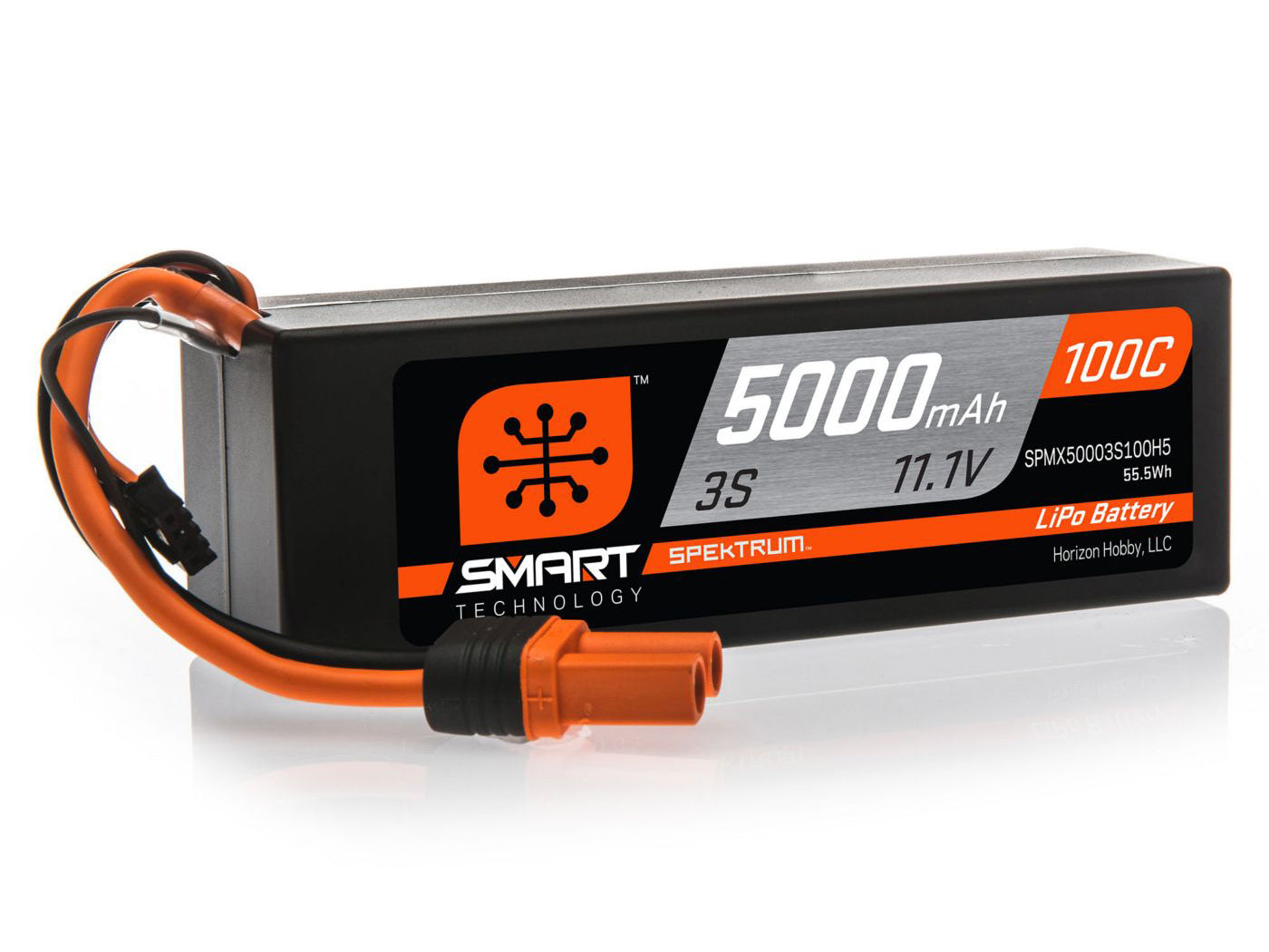 Spektrum 5000mAh 3S 11.1V 100C Smart LiPo Hardcase IC5 - 2025