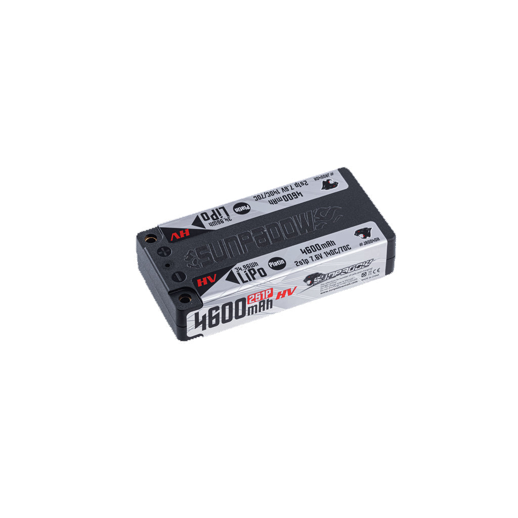 Sunpadow LiPo 4600 2S1P-7.6V-140C LP Shorty Platin