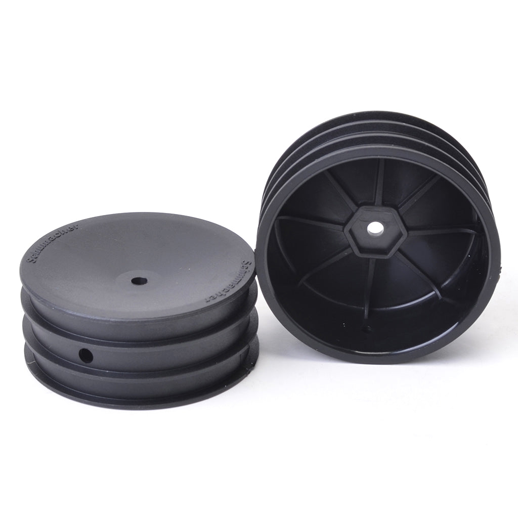 Wheel; Hex Front - Black - 2wd - pr