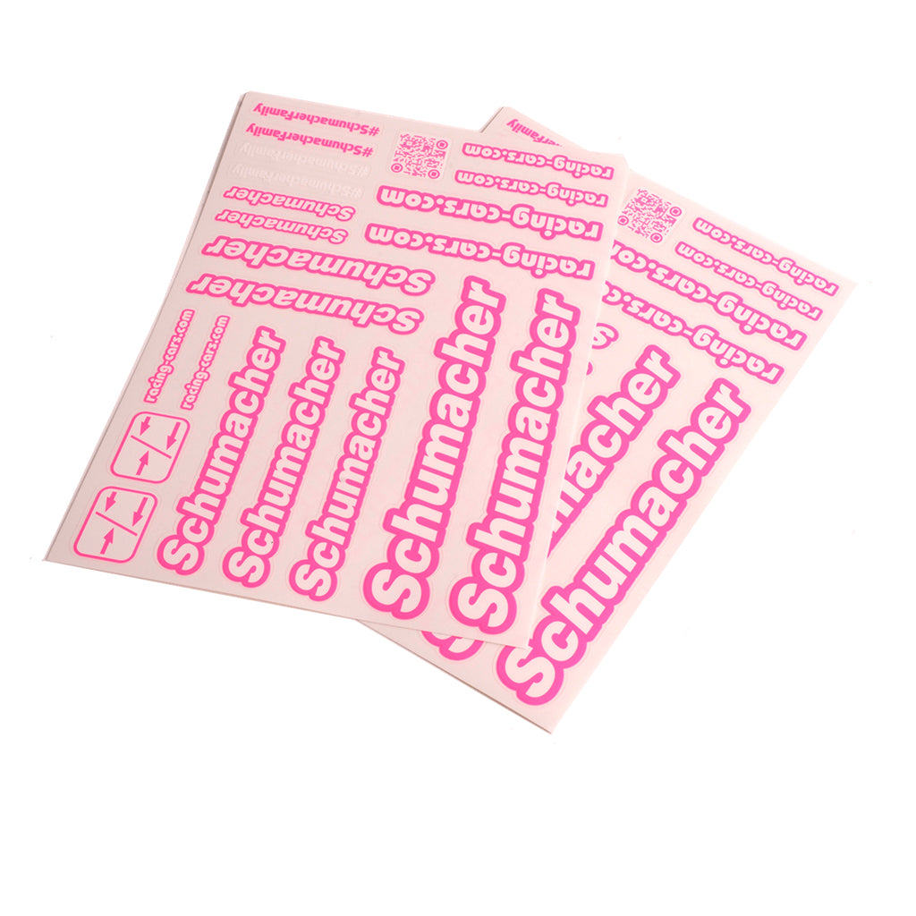 Schumacher Decal Sheet - Neon Pink - pk2