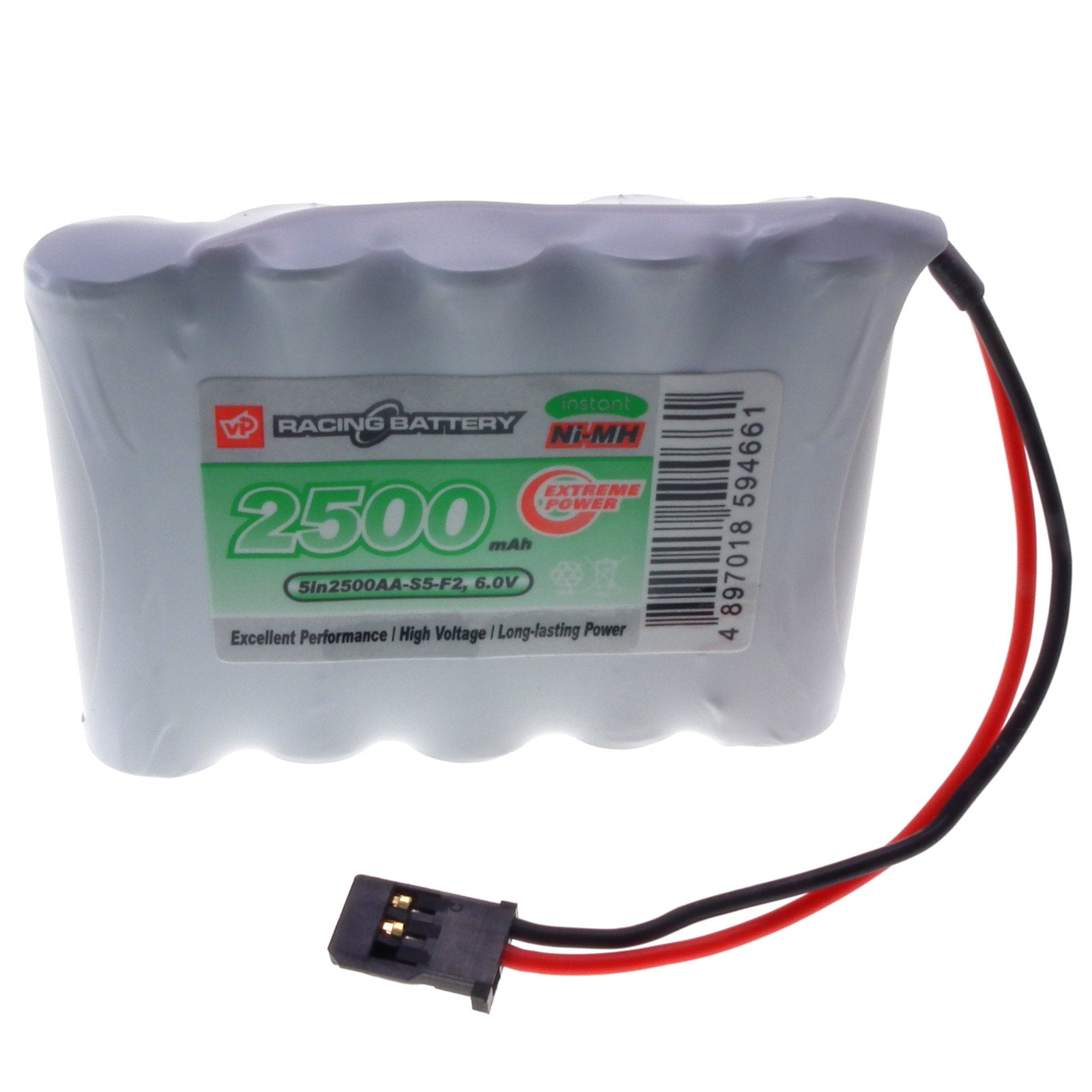 6V 2500mAh AA NiMH Flat RC Battery Pack Vapex - FUTABA End - 0575