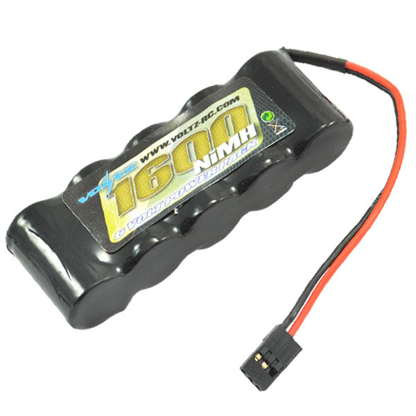 Voltz 1600Mah 6.0V Rx Straight Battery W/ Jr Plug